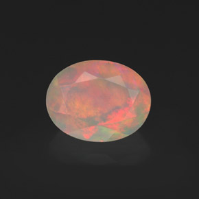 Opale multicolore naturelle transparent, 1,36 ct, transparent / translucide