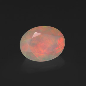 Opale multicolore naturelle transparent, 1,36 ct, transparent / translucide
