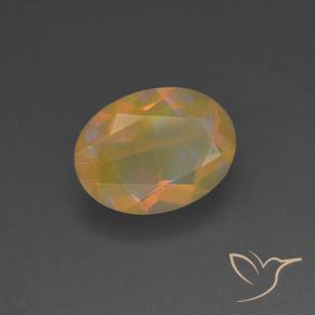 Opale Multicolore naturelle ovale, 1.07 ct, Translucide