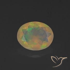 1.07ct Naturel Multicolore Opale, ovale, Transparent