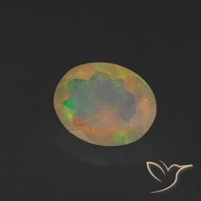 Opale Multicolore naturelle ovale, 1.07 ct, Transparent
