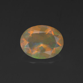 Opale multicolore naturelle coupe ovale, 0,96 ct, transparent