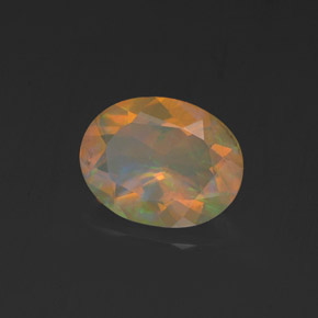 Opale multicolore naturelle coupe ovale, 0,96 ct, transparent