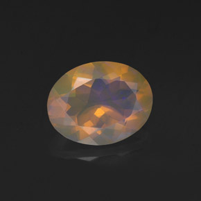 Opale multicolore naturelle coupe ovale, 1,14 ct, transparent