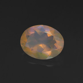 Opale multicolore naturelle coupe ovale, 1,14 ct, transparent