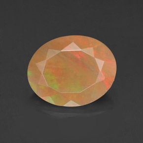 Opale multicolore naturelle coupe ovale, 1,43 ct, opaque