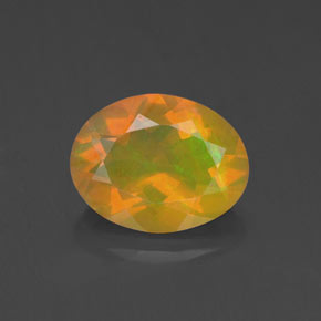 Opale multicolore naturelle coupe ovale, 1,21 ct, transparent