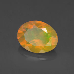 Opale multicolore naturelle coupe ovale, 1,21 ct, transparent