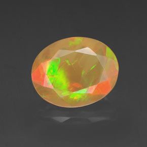 Opale multicolore naturelle transparent, 1,50 ct, transparent / translucide