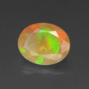 Opale multicolore naturelle transparent, 1,50 ct, transparent / translucide