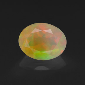 Opale multicolore naturelle transparent, 1,22 ct, transparent / translucide