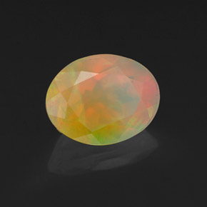 Opale multicolore naturelle transparent, 1,22 ct, transparent / translucide