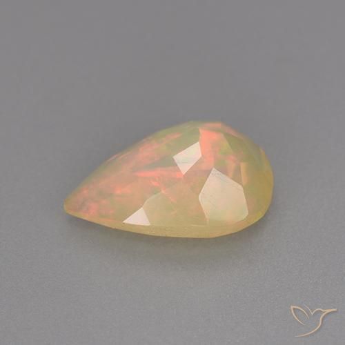 Opale Multicolore naturelle En forme de poire, 1.12 ct, Transparent