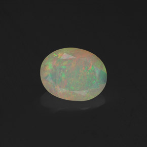 Opale multicolore naturelle transparent, 0,98 ct, transparent / translucide