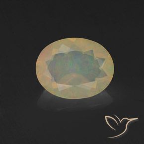 1.02ct Naturel Multicolore Opale, ovale, Transparent