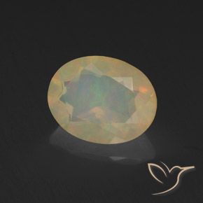 Opale Multicolore naturelle ovale, 1.02 ct, Transparent