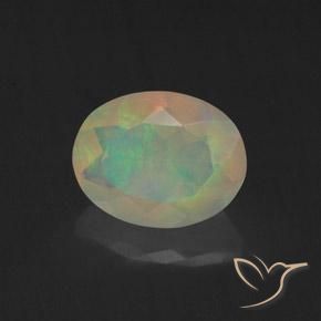 Opale Multicolore naturelle ovale, 1.16 ct, Transparent