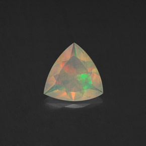 Opale multicolore naturelle trillion, 0,74 ct, transparent