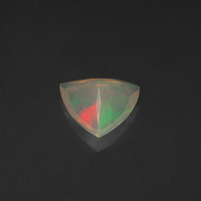 Opale multicolore naturelle trillion, 0,74 ct, transparent