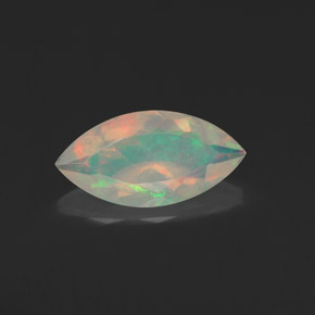 Opale multicolore naturelle marquise, 0,97 ct, transparent