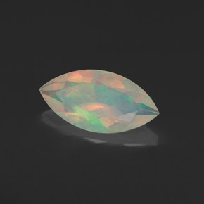 Opale multicolore naturelle marquise, 0,97 ct, transparent