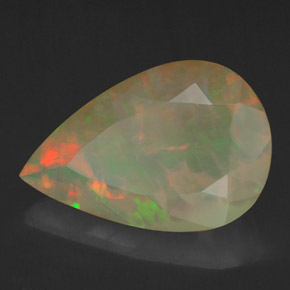 Opale multicolore naturelle en forme de poire, 4,29 ct, opaque