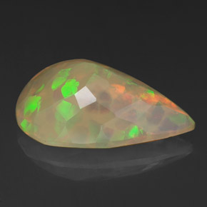 Opale multicolore naturelle en forme de poire, 4,29 ct, opaque