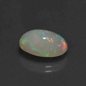 Opale multicolore naturelle transparent, 4,21 ct, transparent / translucide