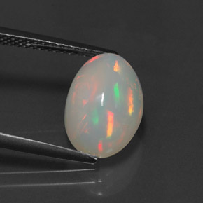 Opale multicolore naturelle transparent, 2,98 ct, transparent / translucide
