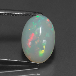 Opale multicolore naturelle transparent, 2,57 ct, transparent / translucide