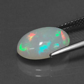Opale multicolore naturelle transparent, 2,57 ct, transparent / translucide