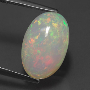 Opale multicolore naturelle transparent, 4,88 ct, transparent / translucide