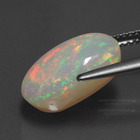 Opale multicolore naturelle transparent, 4,88 ct, transparent / translucide