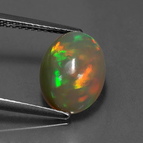 Opale multicolore naturelle transparent, 2,62 ct, transparent / translucide