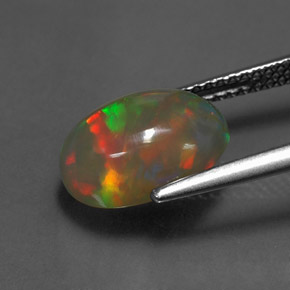 Opale multicolore naturelle transparent, 2,62 ct, transparent / translucide
