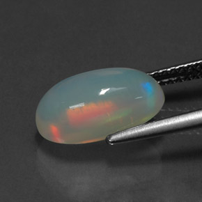 Opale multicolore naturelle transparent, 2,51 ct, transparent / translucide