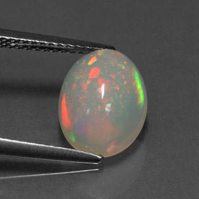 Opale multicolore naturelle transparent, 2,34 ct, transparent / translucide