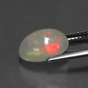 Opale multicolore naturelle transparent, 2,34 ct, transparent / translucide