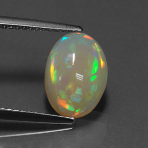 Opale multicolore naturelle transparent, 2,10 ct, transparent / translucide