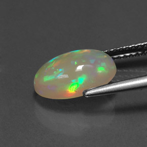 Opale multicolore naturelle transparent, 2,10 ct, transparent / translucide