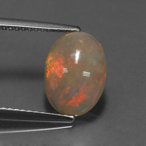 Opale multicolore naturelle transparent, 1,77 ct, transparent / translucide