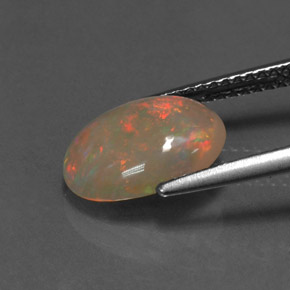 Opale multicolore naturelle transparent, 1,77 ct, transparent / translucide