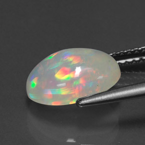 Opale multicolore naturelle transparent, 1,98 ct, transparent / translucide