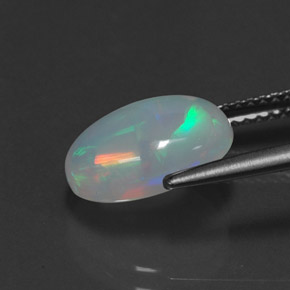 Opale multicolore naturelle transparent, 2,35 ct, transparent / translucide