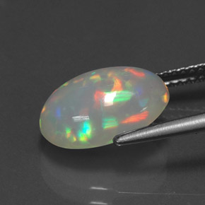 Opale multicolore naturelle transparent, 2,60 ct, transparent / translucide