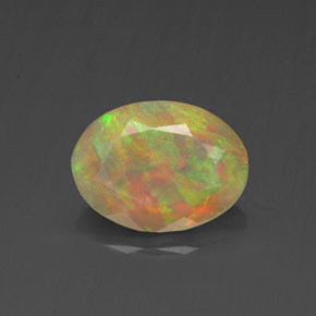 Opale multicolore naturelle transparent, 0,82 ct, transparent / translucide