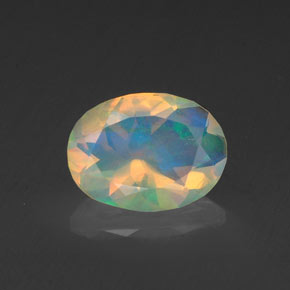 Opale Multicolore naturelle Coupe ovale, 0.72 ct, Transparent