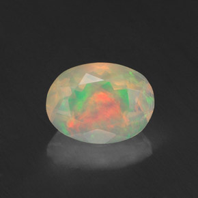 Opale multicolore naturelle transparent, 0,96 ct, transparent / translucide