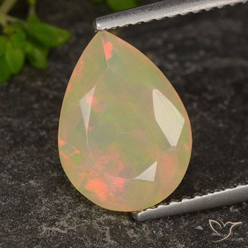 1.75ct Naturel Multicolore Opale, En forme de poire, Transparent, Photo A