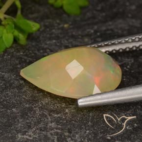 Opale Multicolore naturelle En forme de poire, 1.75 ct, Transparent
